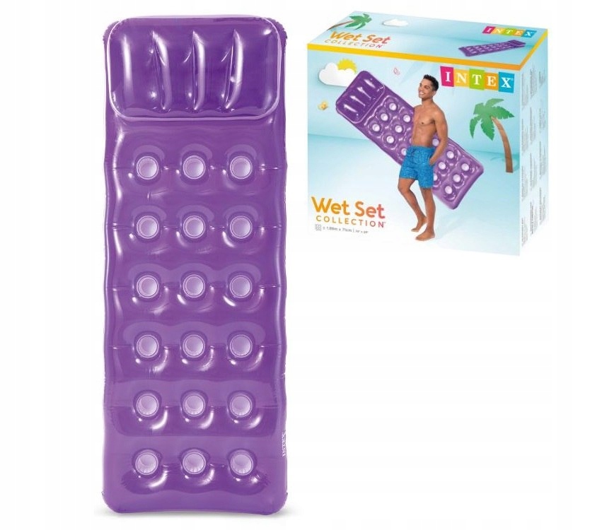 MATERAC DMUCHANY DO PŁYWANIA WODY NA PLAŻE DLA DZIECI DOROSŁYCH INTEX 58890 Model 3500