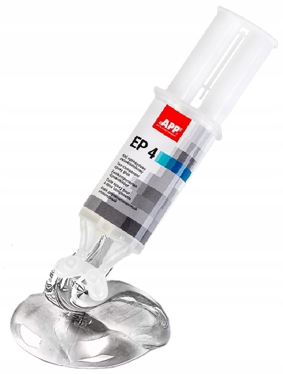 Klej epoksydowy dwuskładnikowy EP4 Uniwersalny Bezbarwny 2 x 12,5ml App