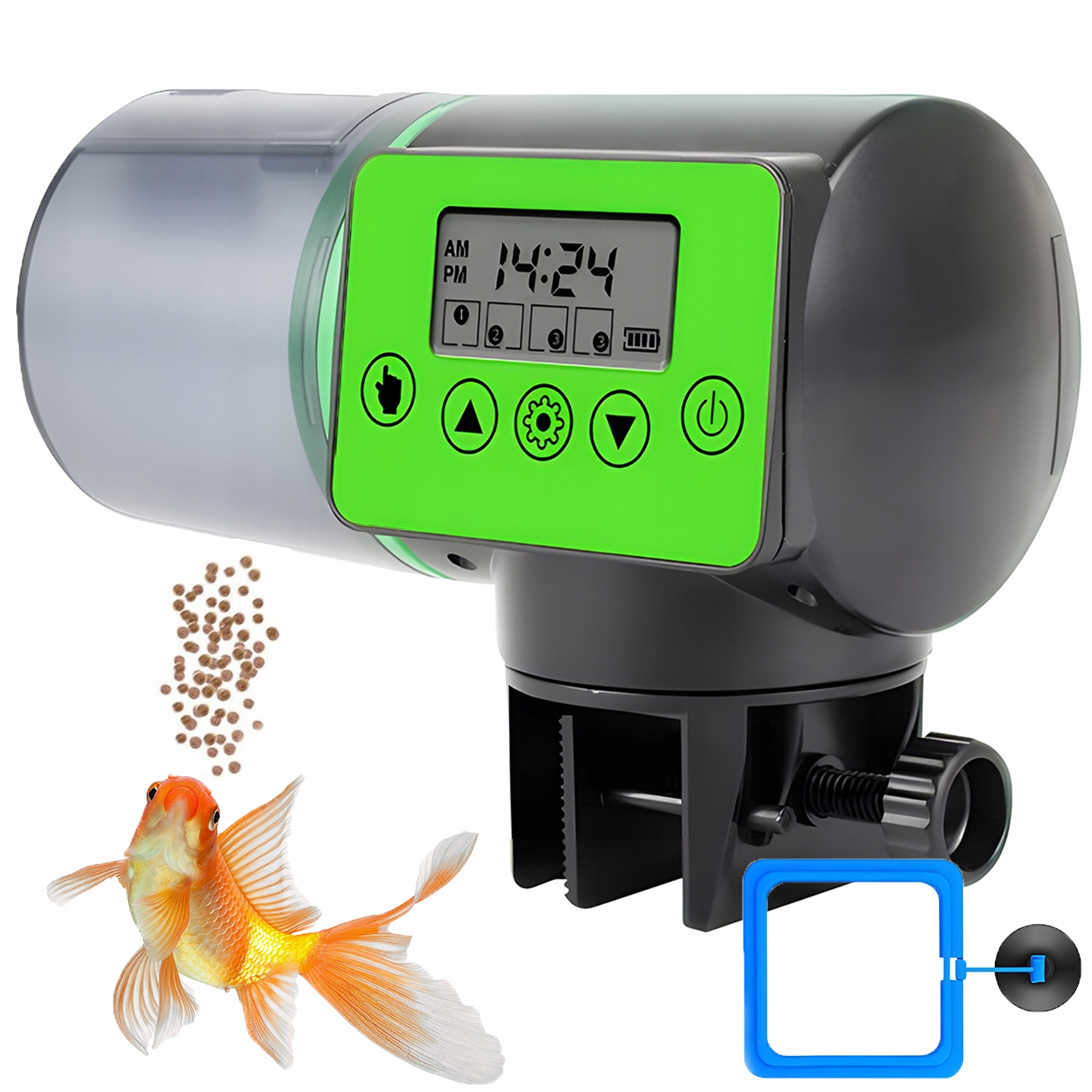 Levně Automatické Krmítko Pro Ryby Do Akvária Dávkovač Krmiva LCD Hodiny