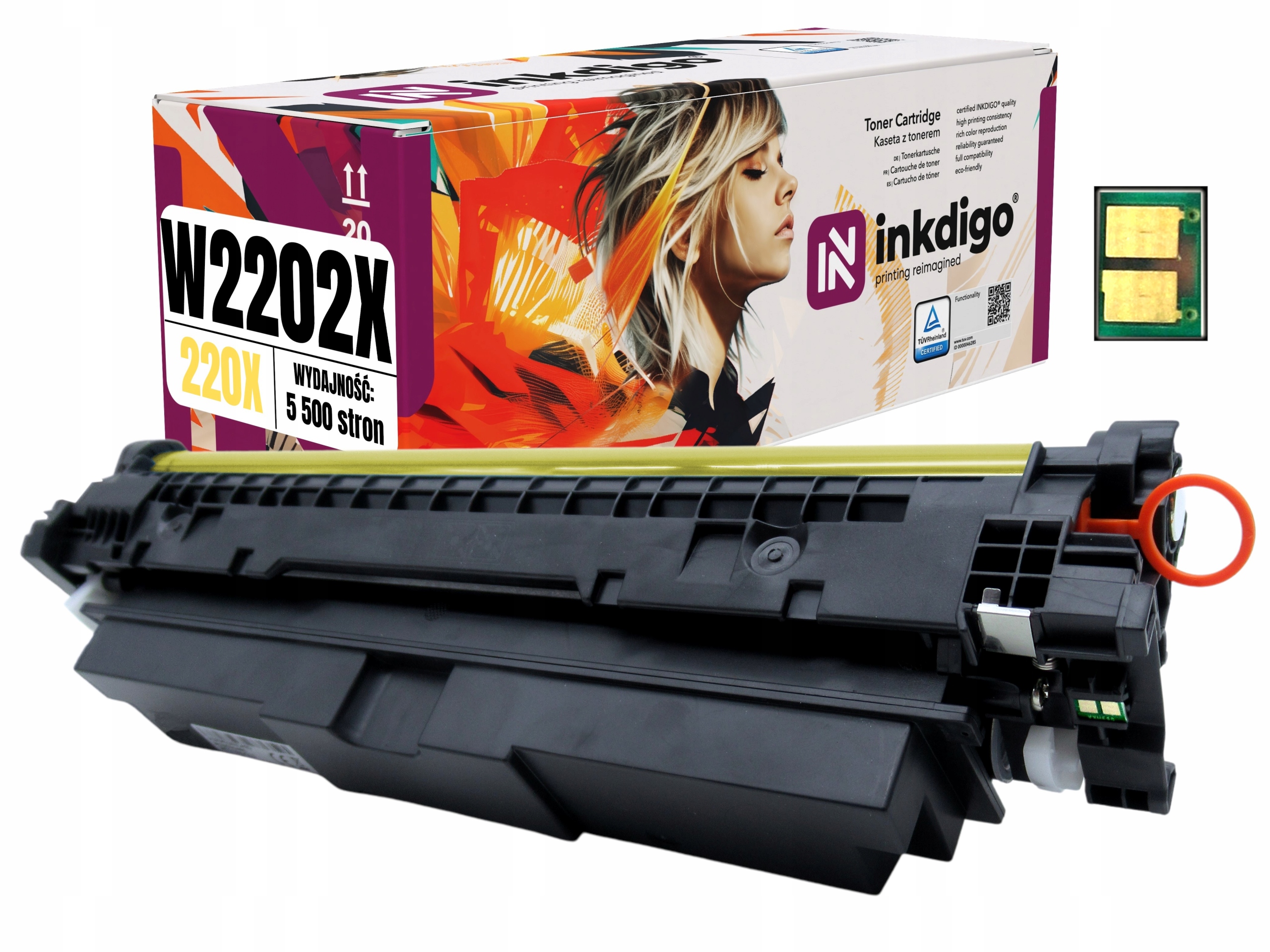Náhradní Toner S Čipem W2202X Pro Tiskárnu Hp Color LaserJet Pro 4202 4302