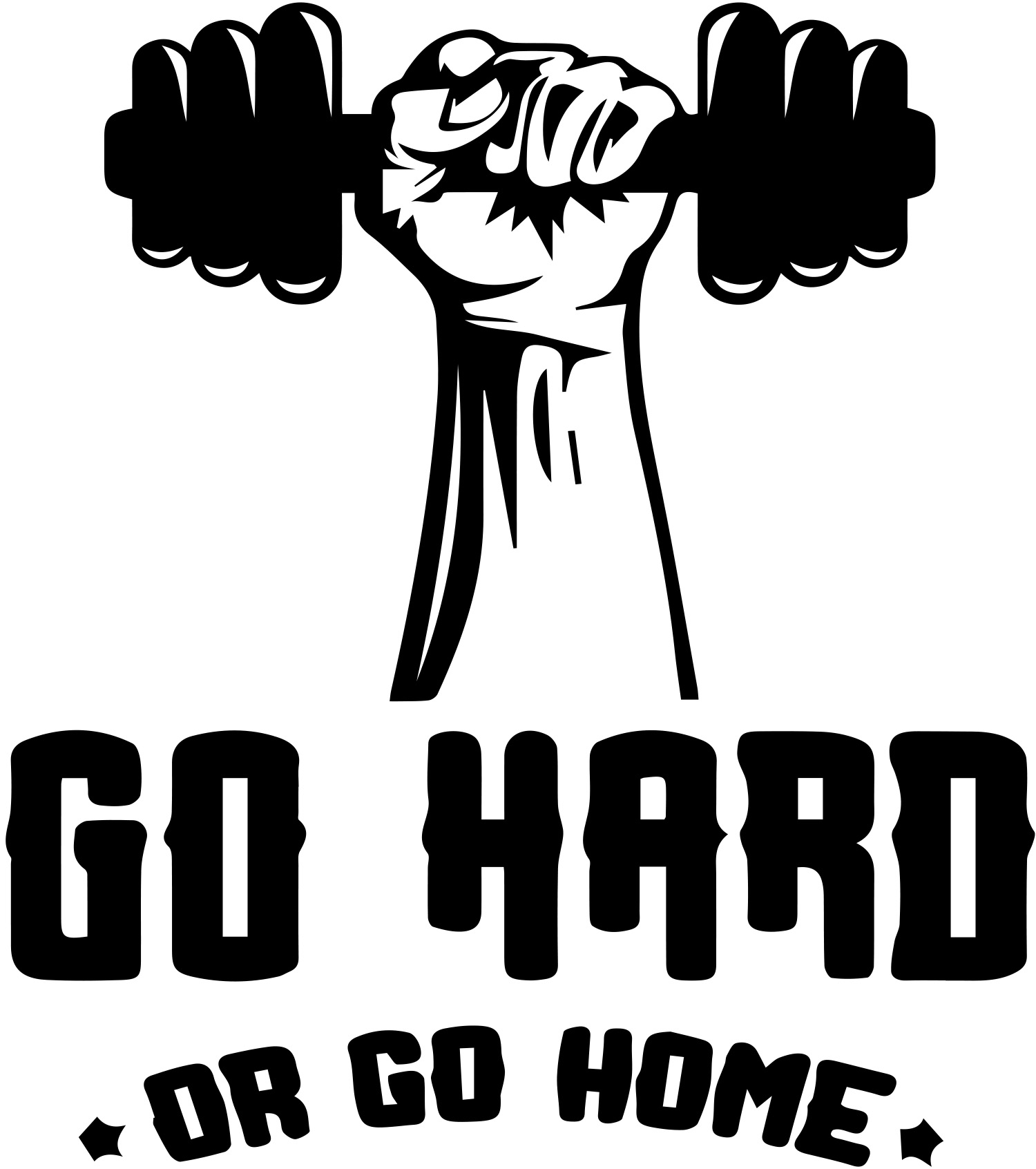

Naklejka na ścianę Do Siłowni Go Hard 94x106 cm