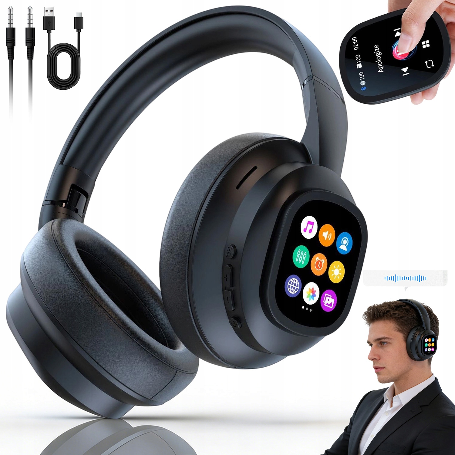 Bluetooth Sluchátka S Ai Překladačem 133 Jazyků, Voděodolná, Do 46 Hodin