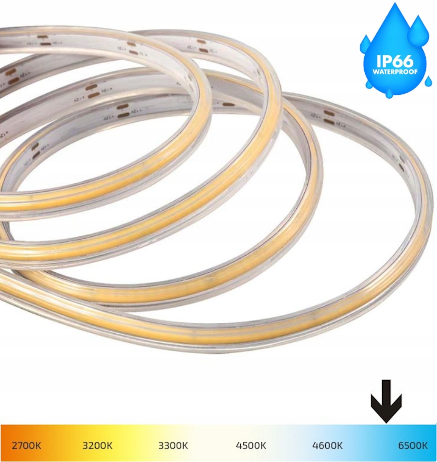 Cob páska vodotesná IP66 svetelná linka 24V 8W 5 m