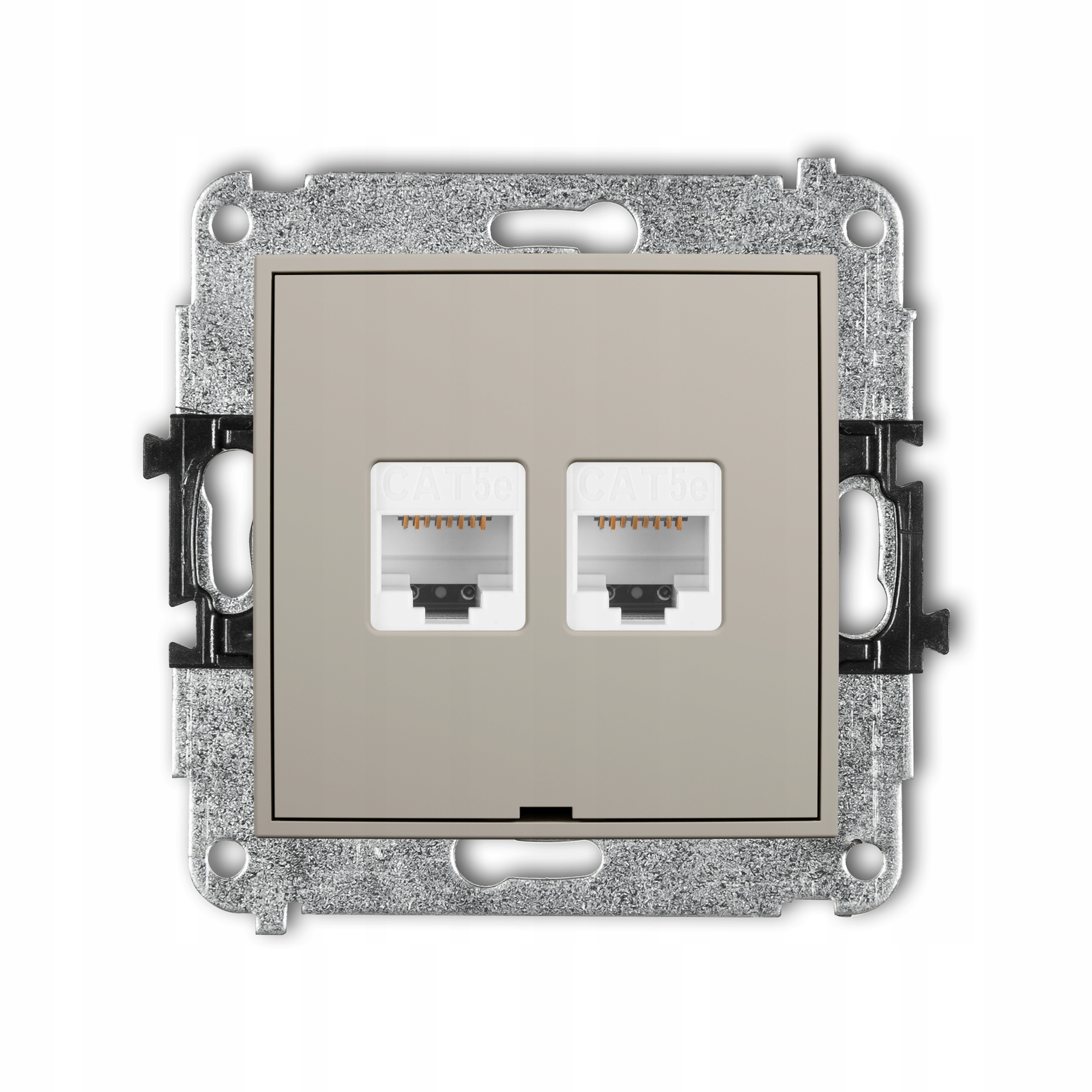 Gniazdo Internetowe Podwójne Karlik Mini Taupe beżowy 60MGKBO-2