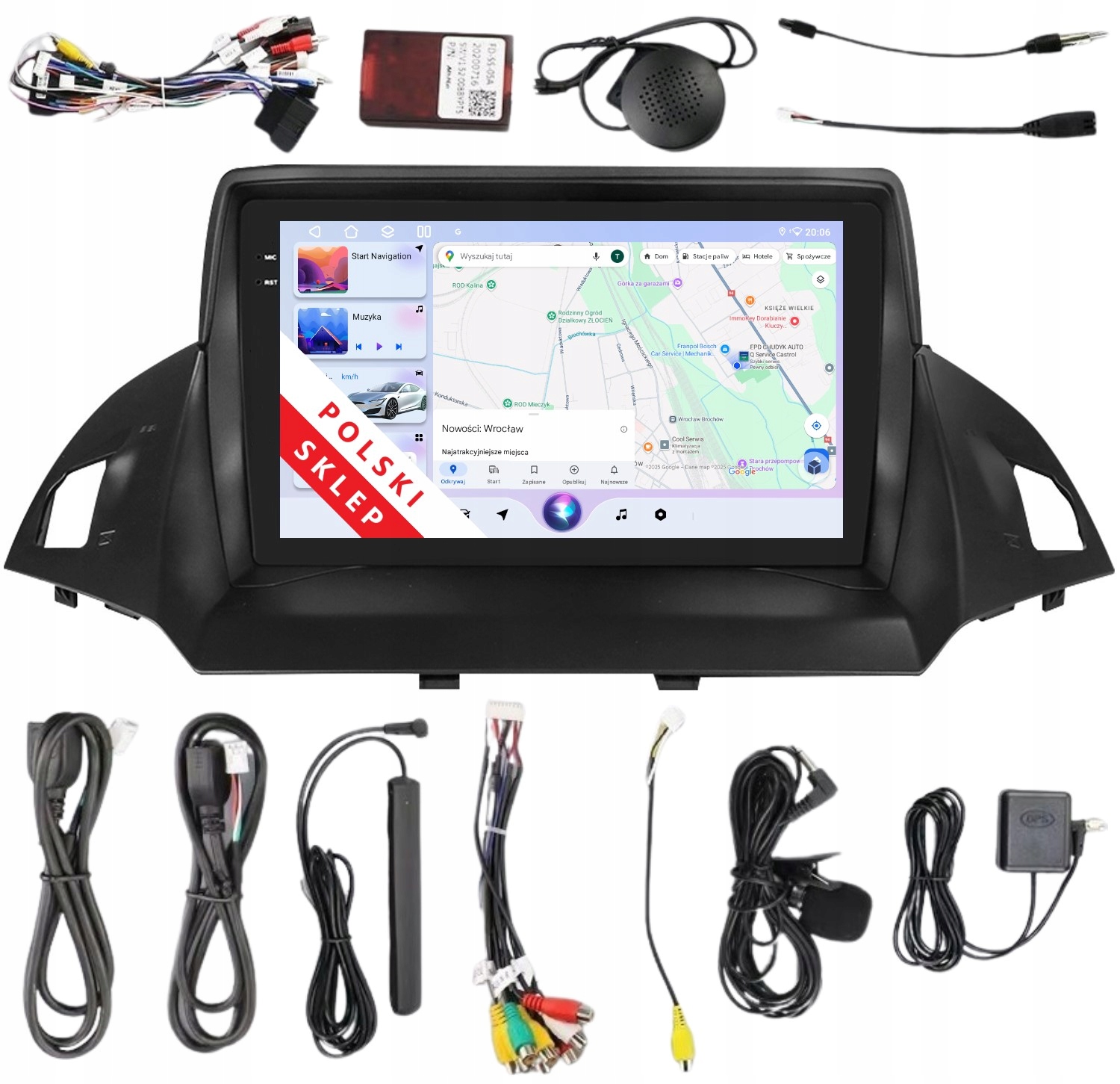 Rádio 2DIN Navigace Android Ford Kuga MK2 Escape 6/128 Gb Dsp Carplay Lte