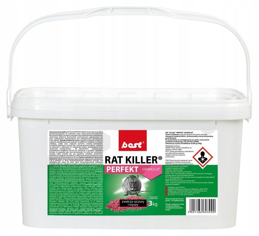 

Preparat gryzoniobójczy Rat Killer Perfekt 3 kg