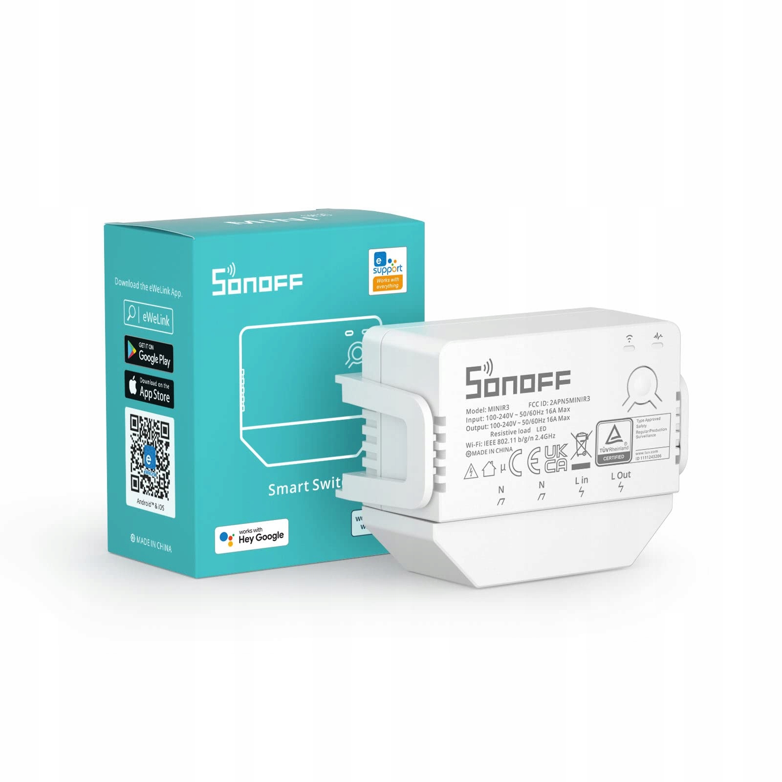 

Sonoff Mini R3 Sterownik eWeLink Wifi dopuszkowy
