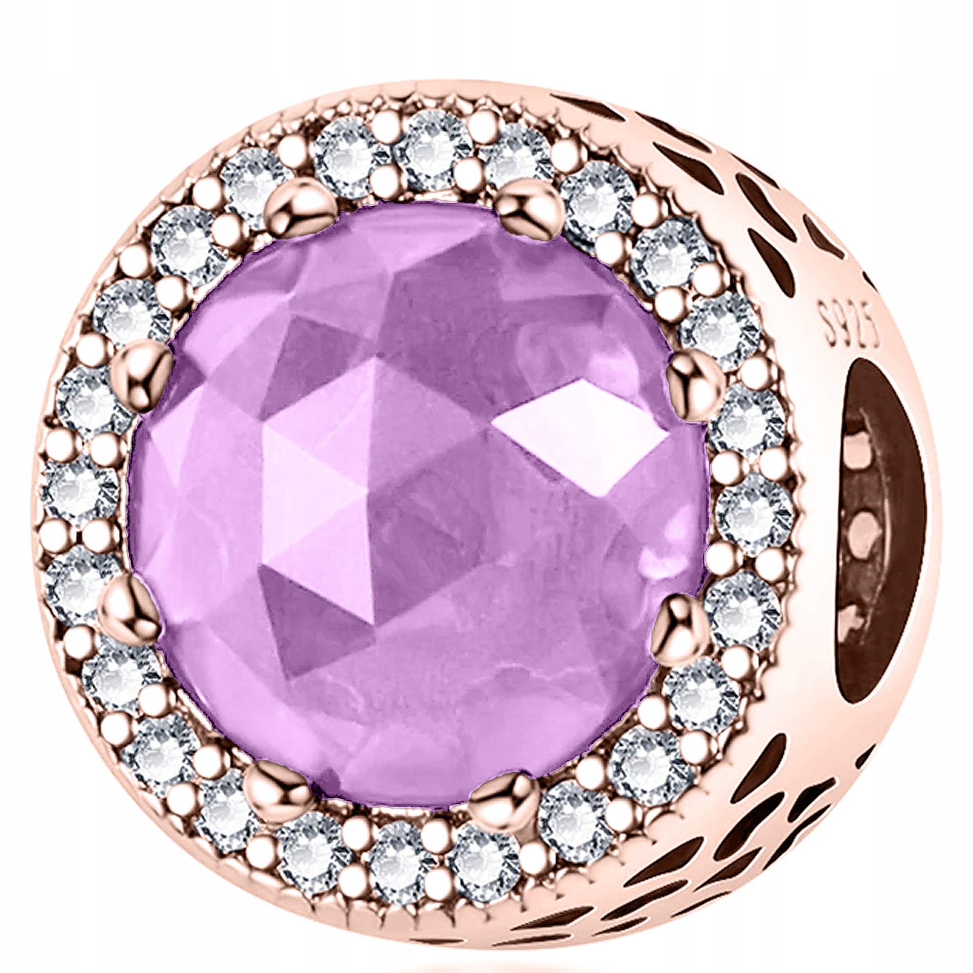 Přívěsek Růžový Kámen, růžové zlato, stříbro 925