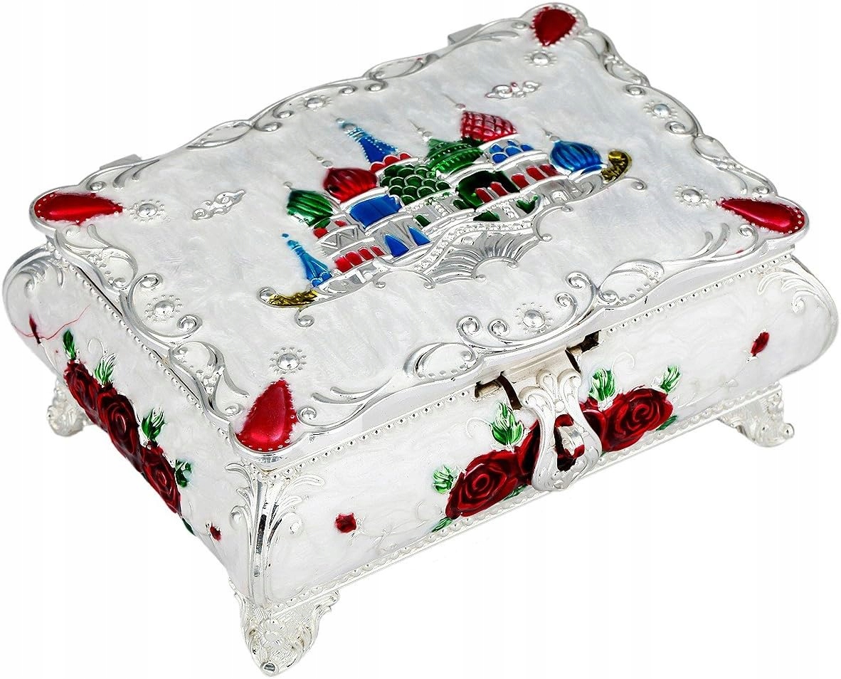 Krabička Na Smaltované Šperky S Velkým Zrcadlem, Krabička Na Ozdoby, Gravírování