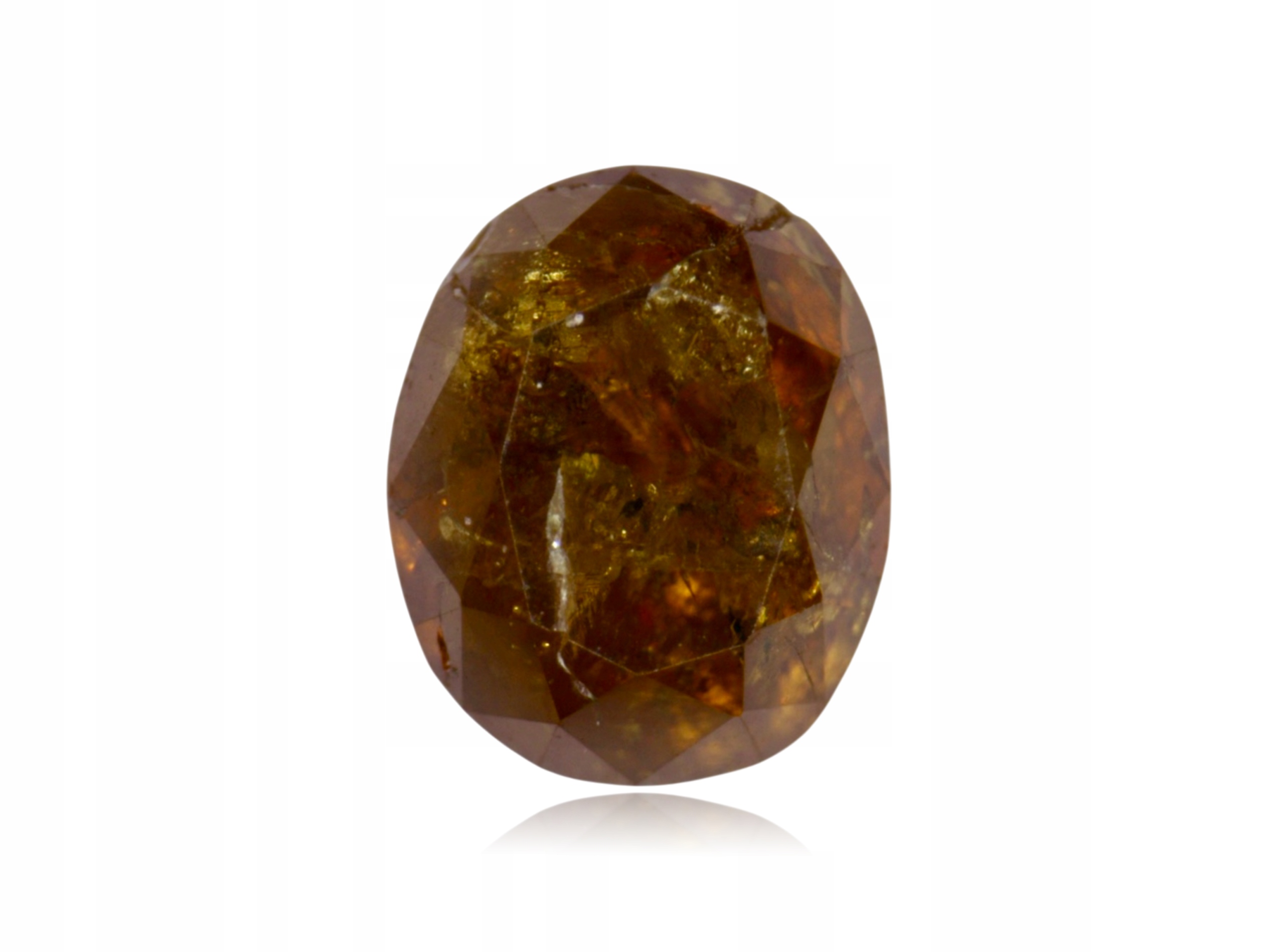 Přírodní diamant 0.10 ct Oranžový Ovál I3 certifikát Wbd
