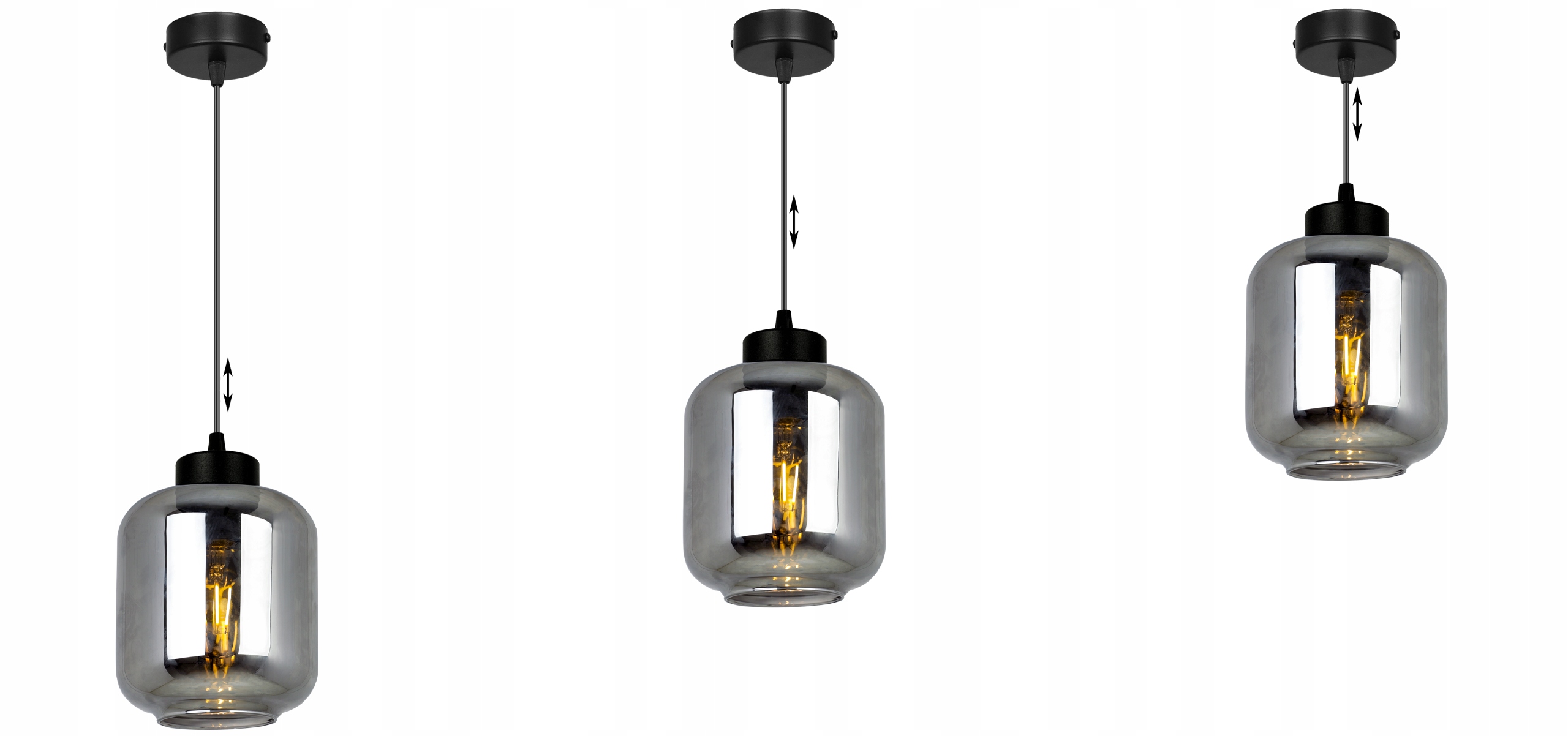 LAMPA WISZĄCA NOWOCZESNA ELEGANCKA SZKLANY KLOSZ Kolekcja NOVALJA