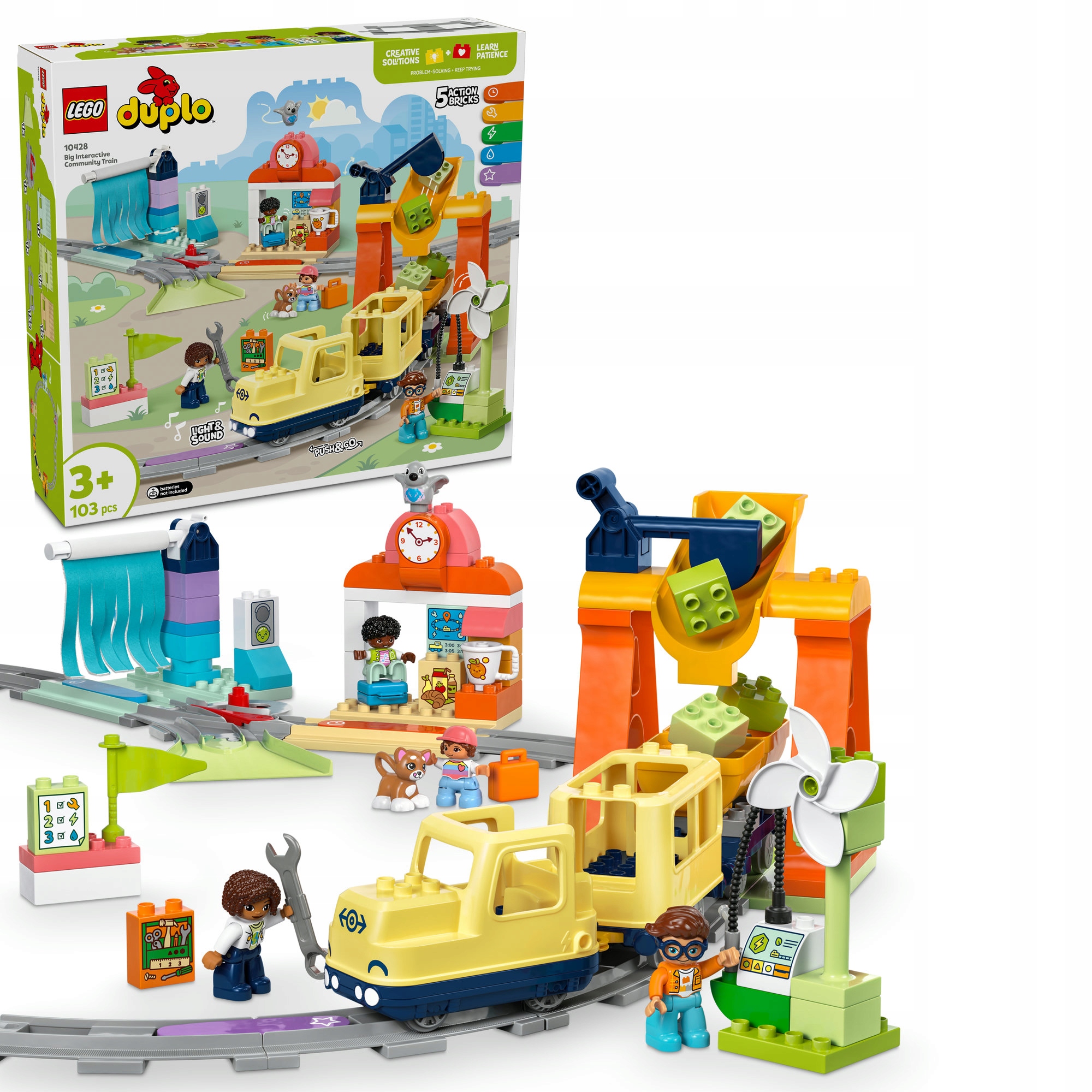 Lego Duplo Town 10428 Duży Interaktywny Pociąg Miejski