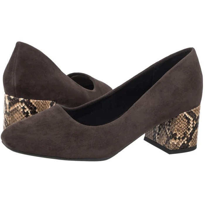 Dámské kožené lodičky Rieker Hnědé 44750-25 Brown