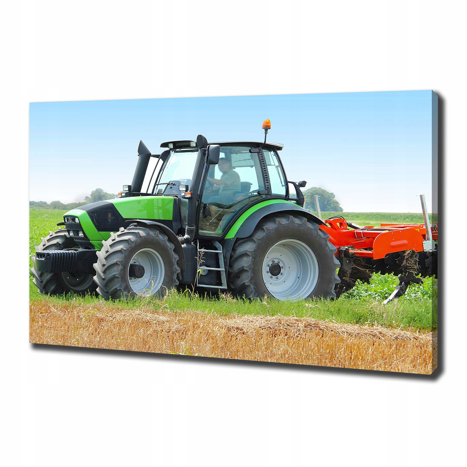 

Foto obraz na płótnie Traktor na polu 100x70 cm