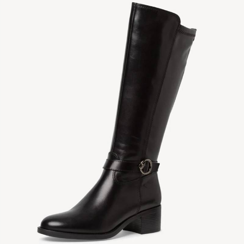 Tamaris 1-25537-41-001 černé kozačky vel.40 svršek strech Kochland Sleva