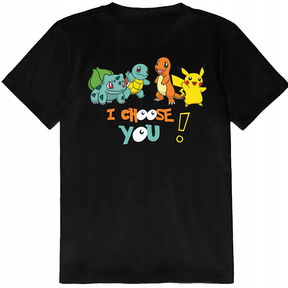 KOSZULKA DZIECIĘCA T-SHIRT DLA DZIECKA POKEMON 152 PREZENT JAKOŚĆ