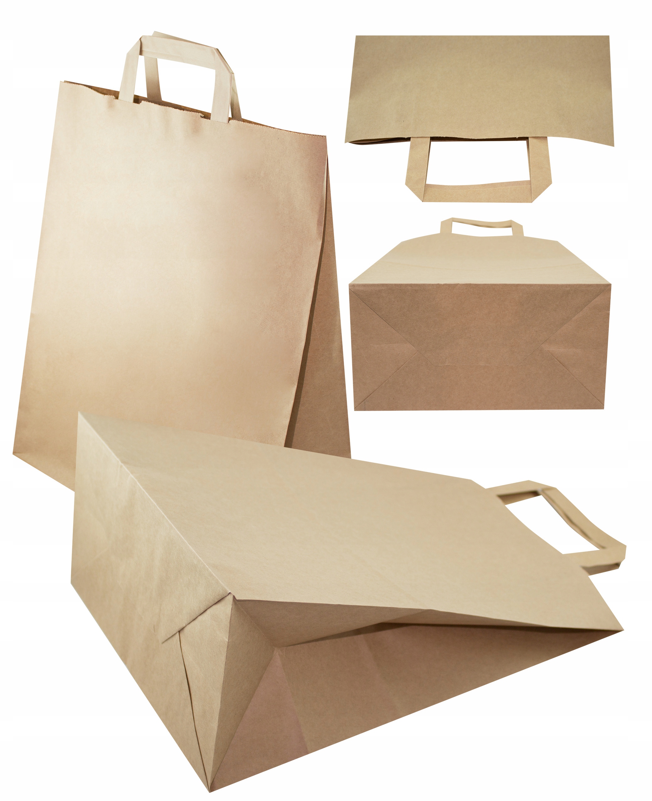 

Torby Papierowe 32x16x39 Brąz 10 sztuk Catering