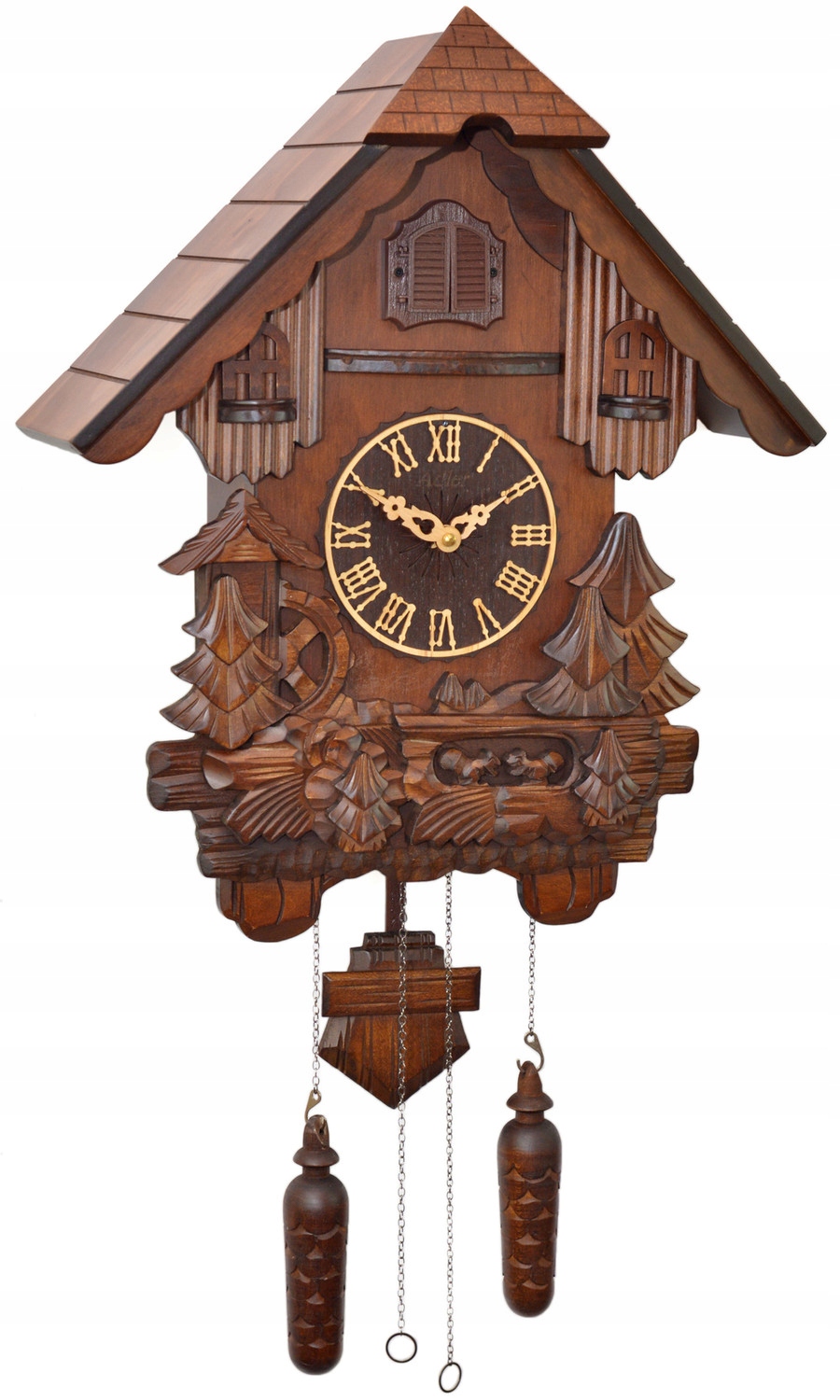 Drewniany Zegar wiszący z kukułką Adler 24017-W3 40x61 cm