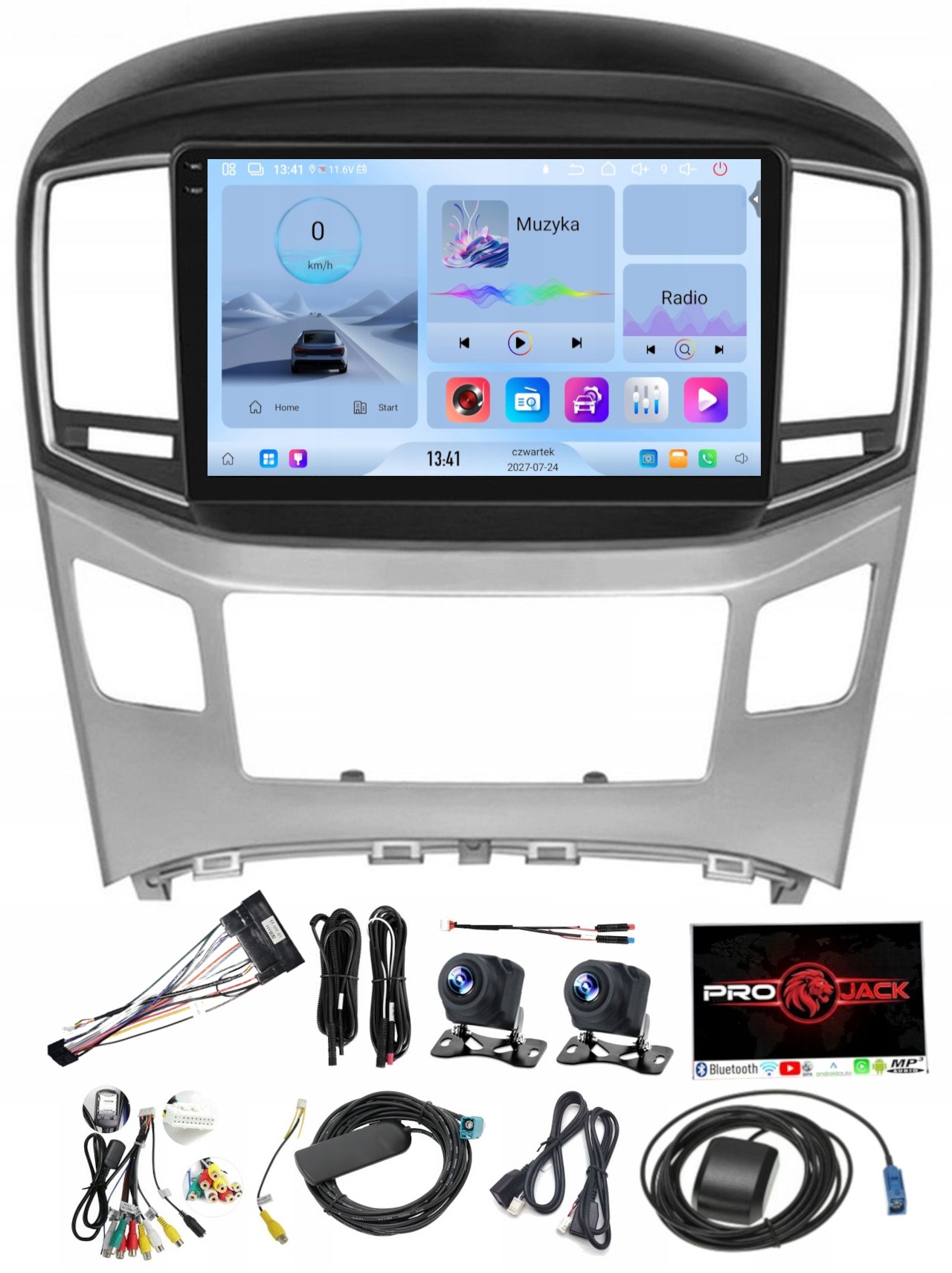 Rádio Navigace Carplay Gps Android Hyundai H1 2015-2023 4GB 64GB Sim