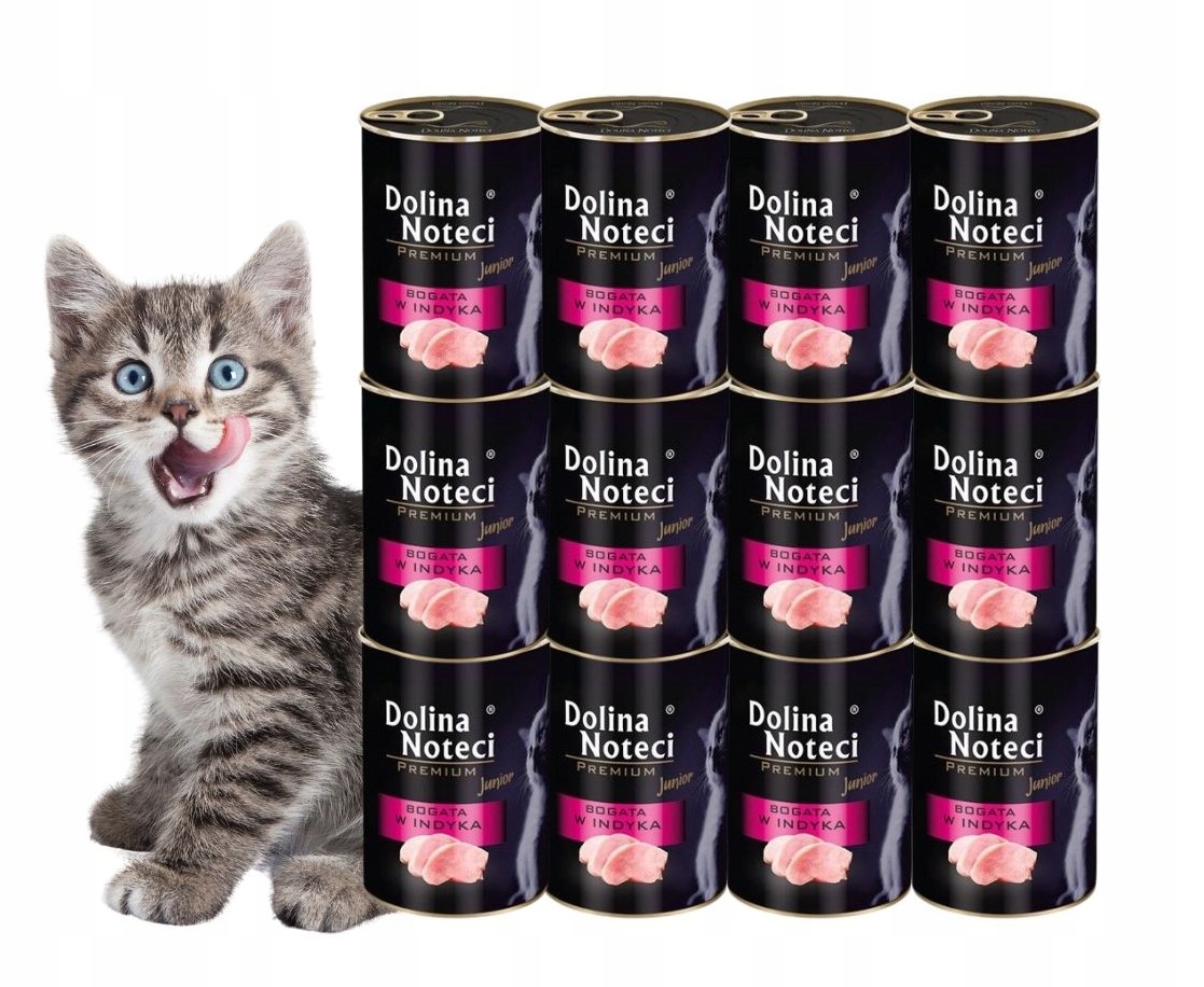 Levně Dolina Noteci Premium Junior vlhké krmivo pro koťata bohaté na krůtu 12x400 g