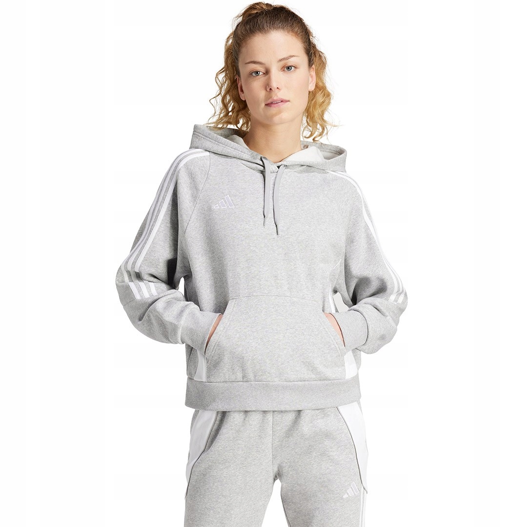 Mikina adidas Tiro 24 Hooded šedá IR7509