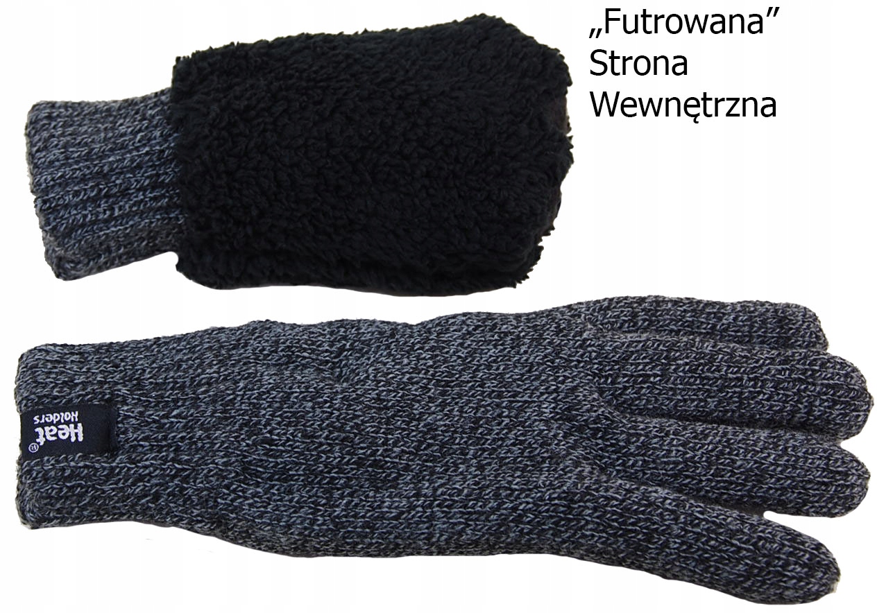 SUPER CIEPŁE Rękawiczki Zimowe HEAT HOLDERS s L/XL Rozmiar L/XL