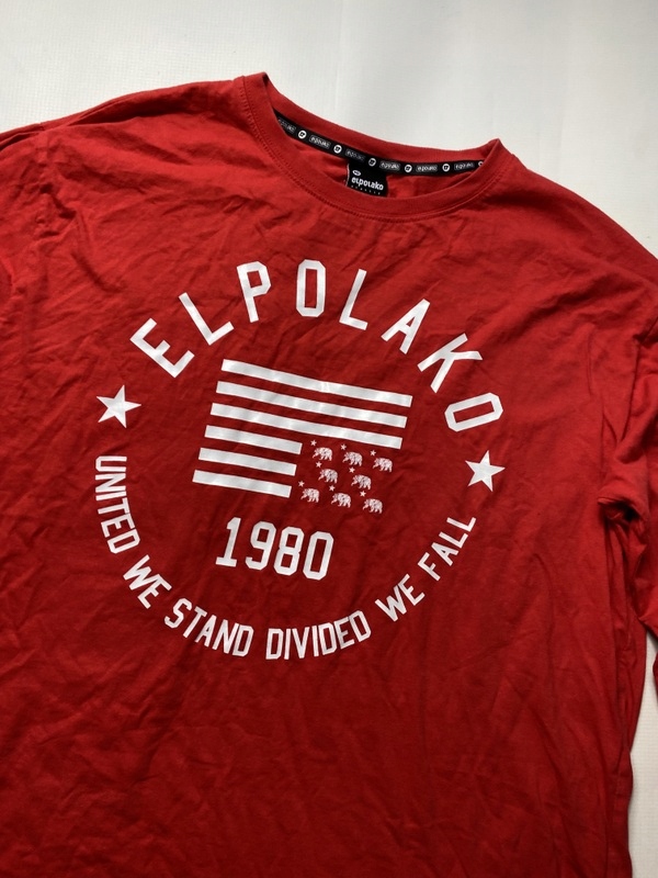 El Polako 1980 oryginalna czerwona BLUZA/ Longsleeve rozmiar L Kolor czerwony