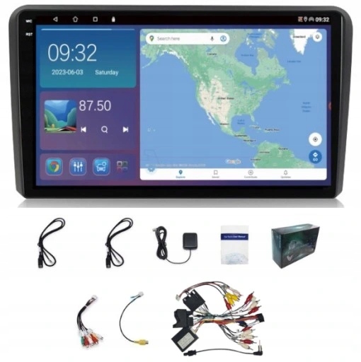 Gps Navigace Rádio Audi A3 8P 2003-2012 Carplay Android Auto 4GB 64GB