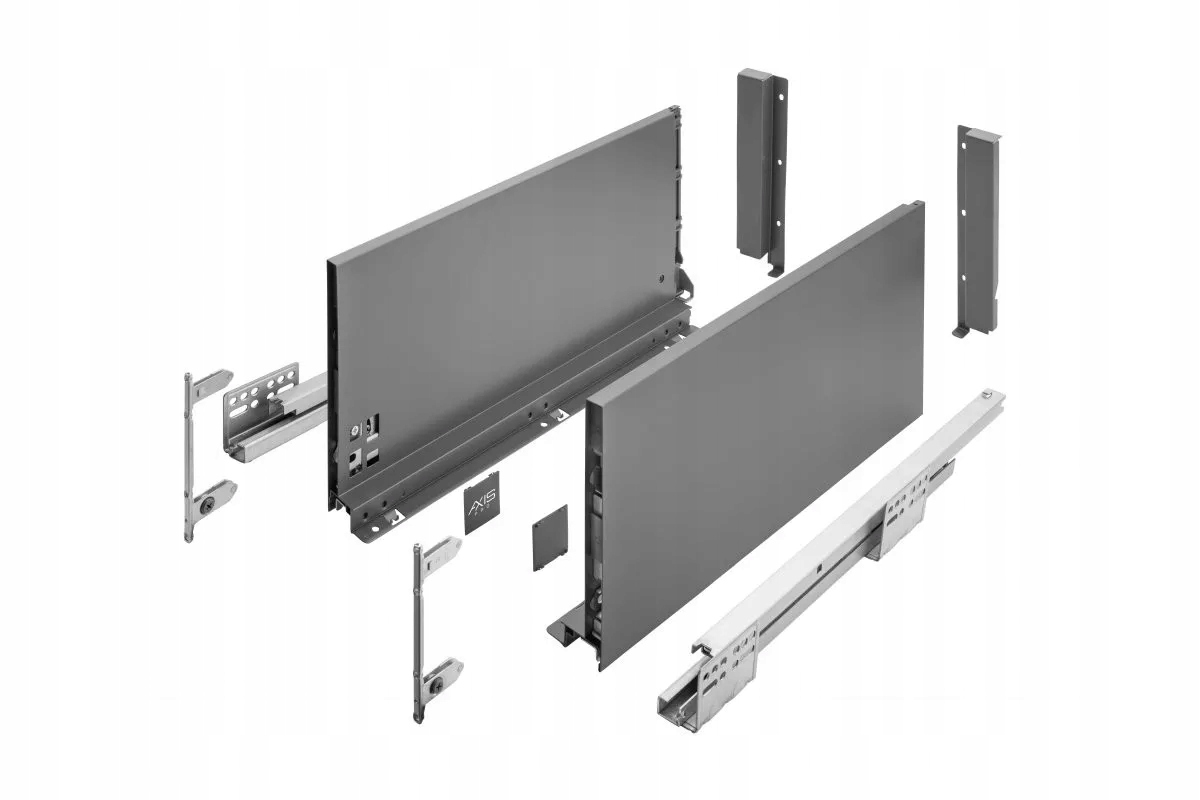 Szuflada Gtv Axis Pro antracyt bardzo wysoka L250 250 H199 cichy domyk 40kg