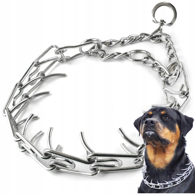 Levně Obojek pro psa kovová ostnatý obojek vel. XL