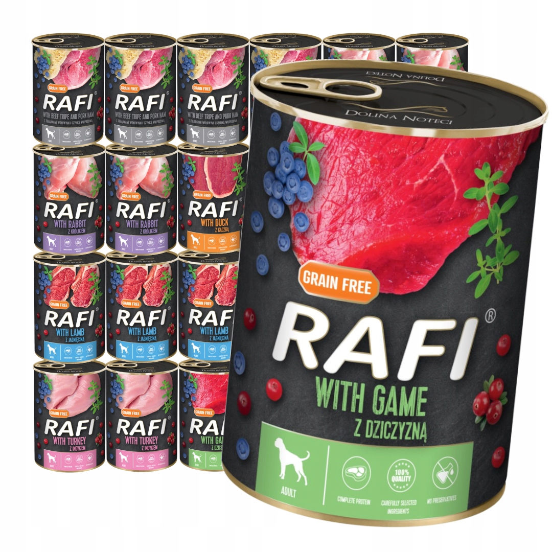 Rafi Mix 6 Smaków Mokra Karma Dla Psa 24x400g Puszka