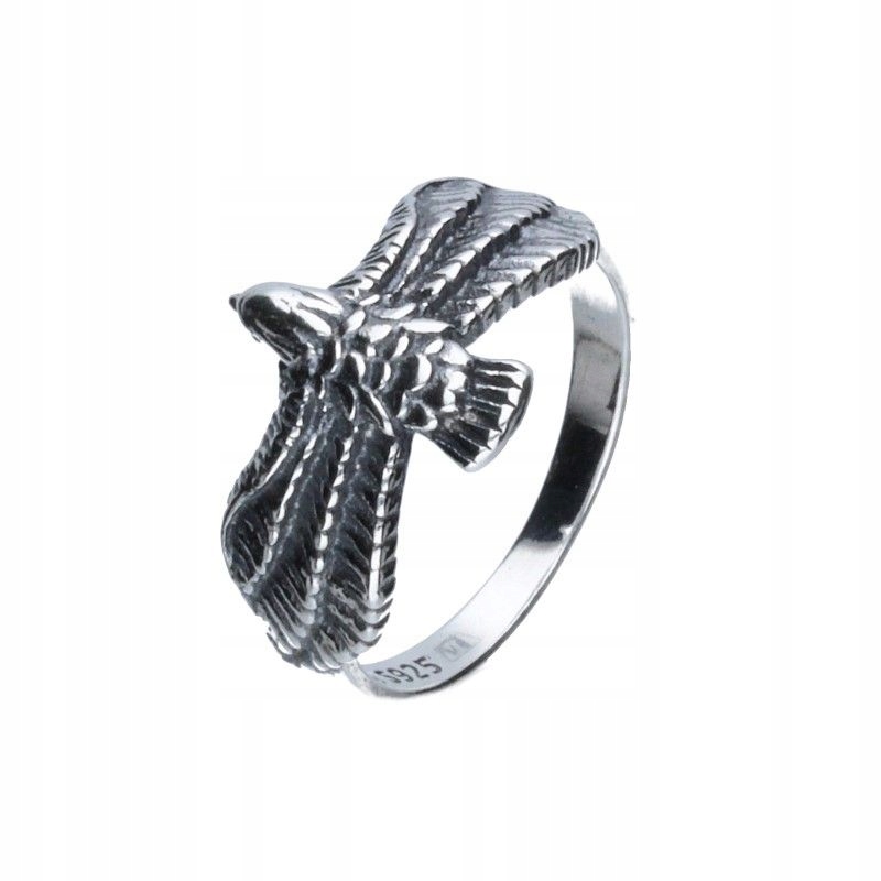 Signet pro muže ze stříbra 925 Orel s roztaženými křídly r20 módní