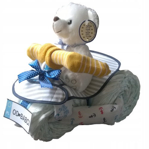 Tort z pieluch pampers 2 Chrzest Narodziny Motor