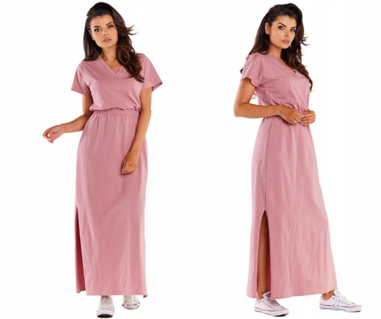 Dlouhá volná tepláková šaty sukně, velikost L