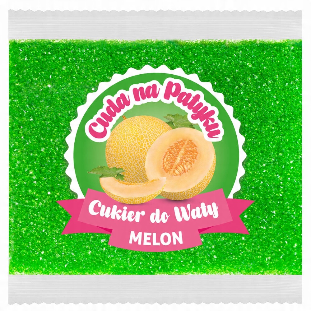 

Cukier do waty cukrowej kolorowy 100 g Melonowy