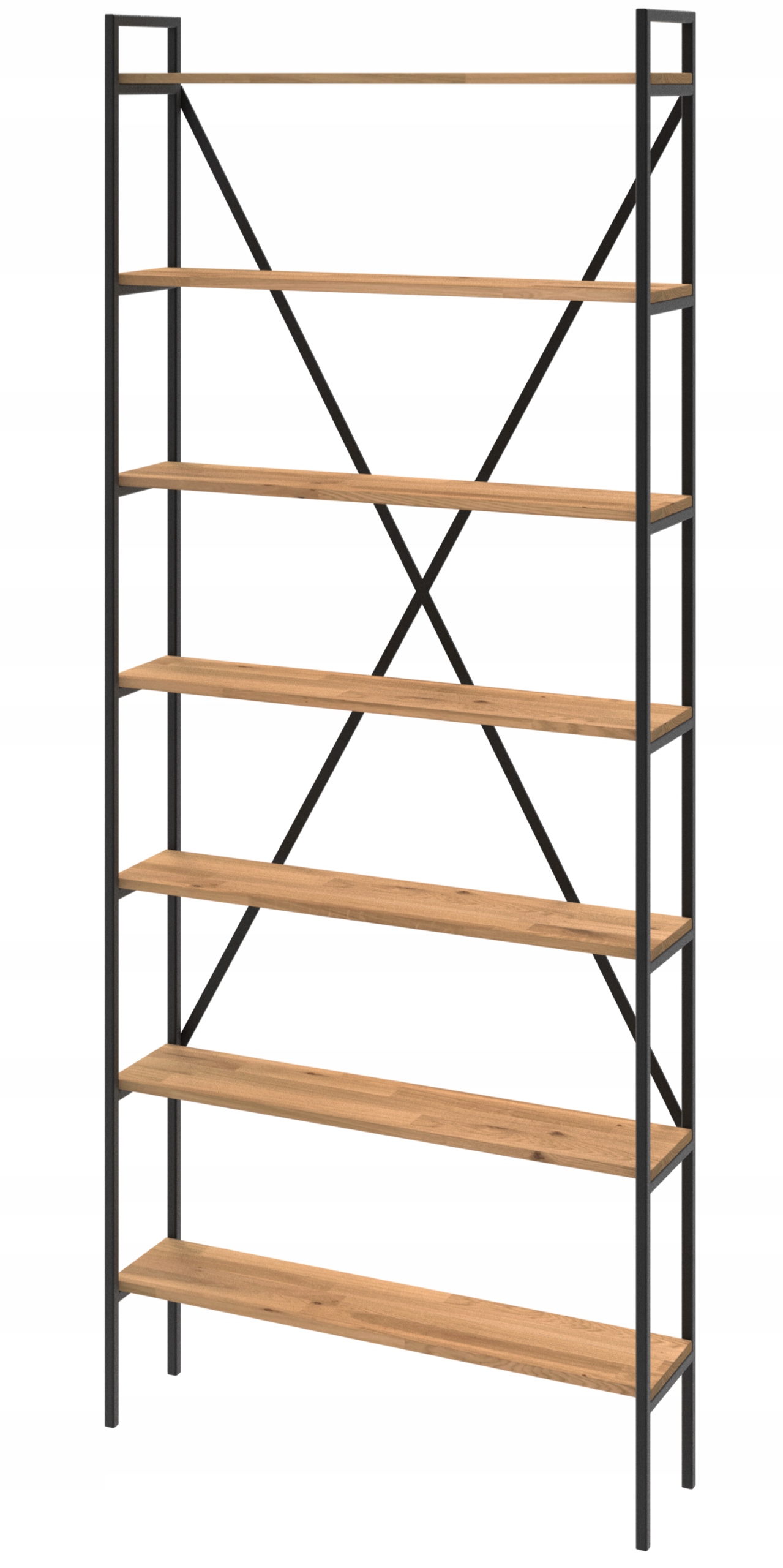 

Regał loft industrial książki dąb Light 245x80x24