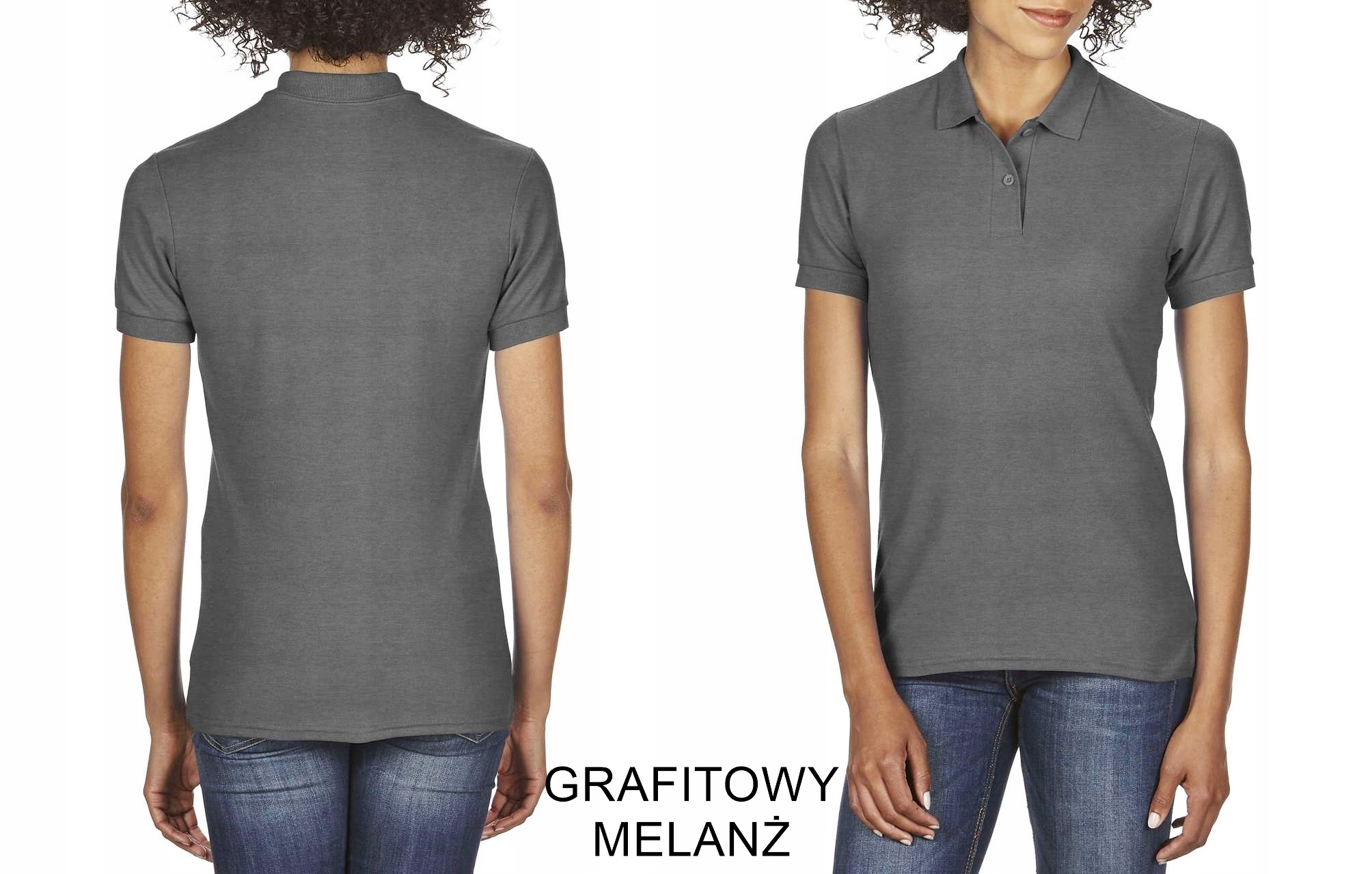 KOSZULKA POLO DAMSKA T-SHIRT modne kolory L/40 Materiał dominujący poliester