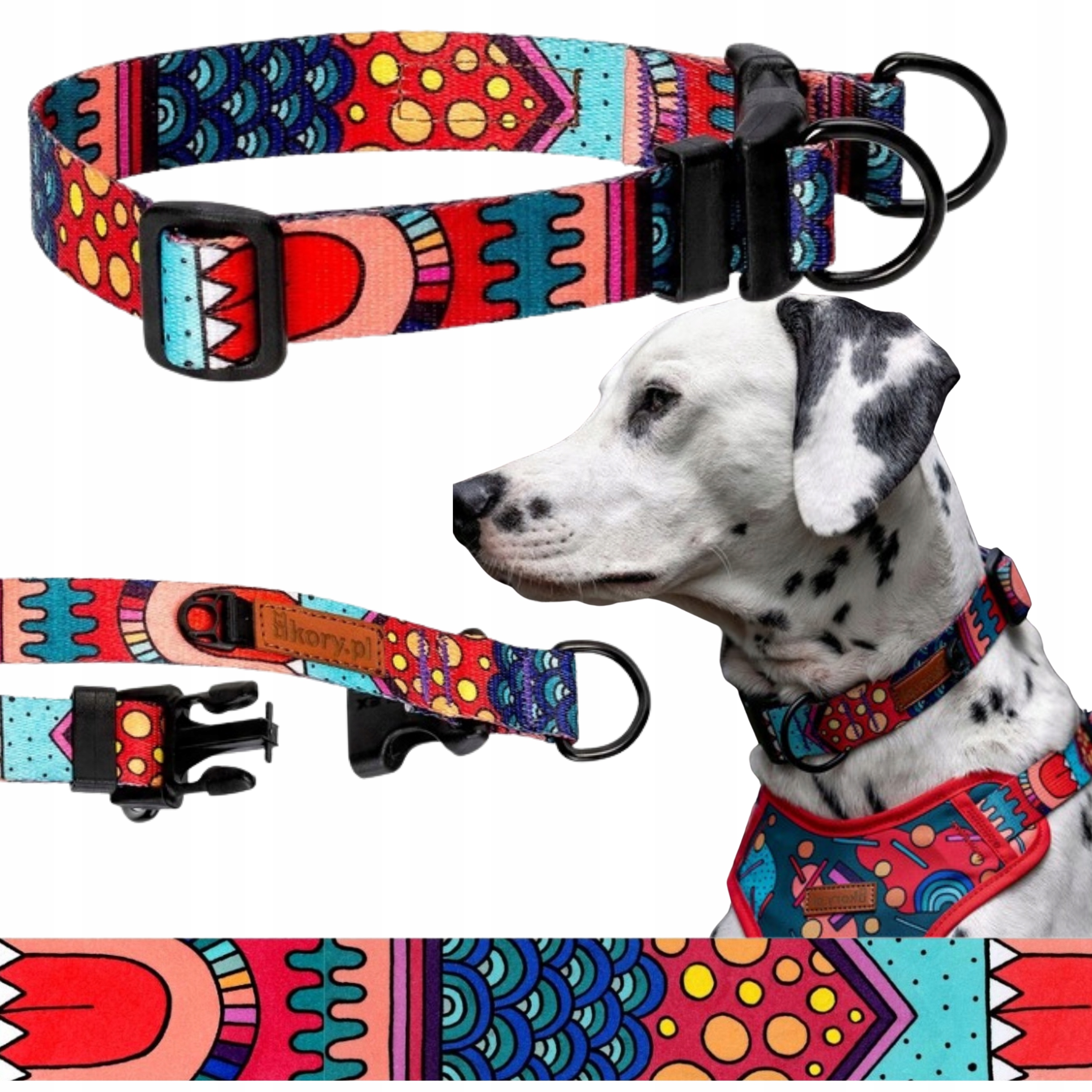 Levně Silný a bezpečný Obojek pro doga rotweilera bernardýna XL 30 mm Ukory vzor