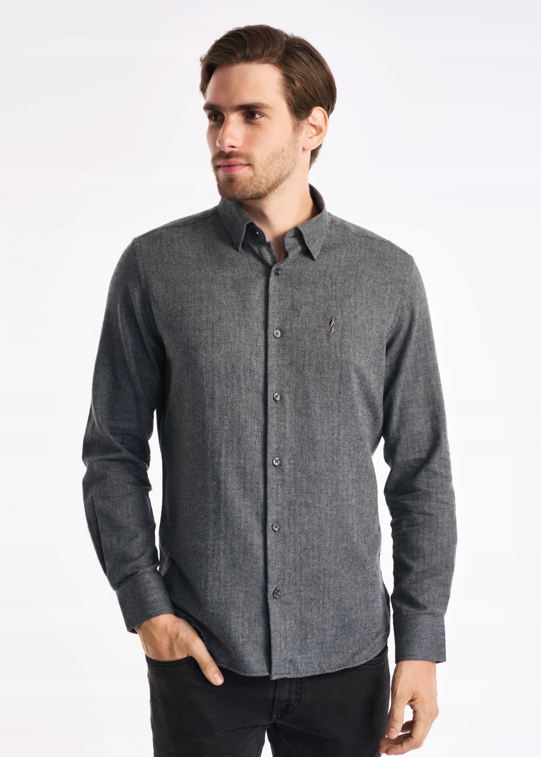 

Ochnik Szara koszula męska KOSMT-0293-91 r. XL