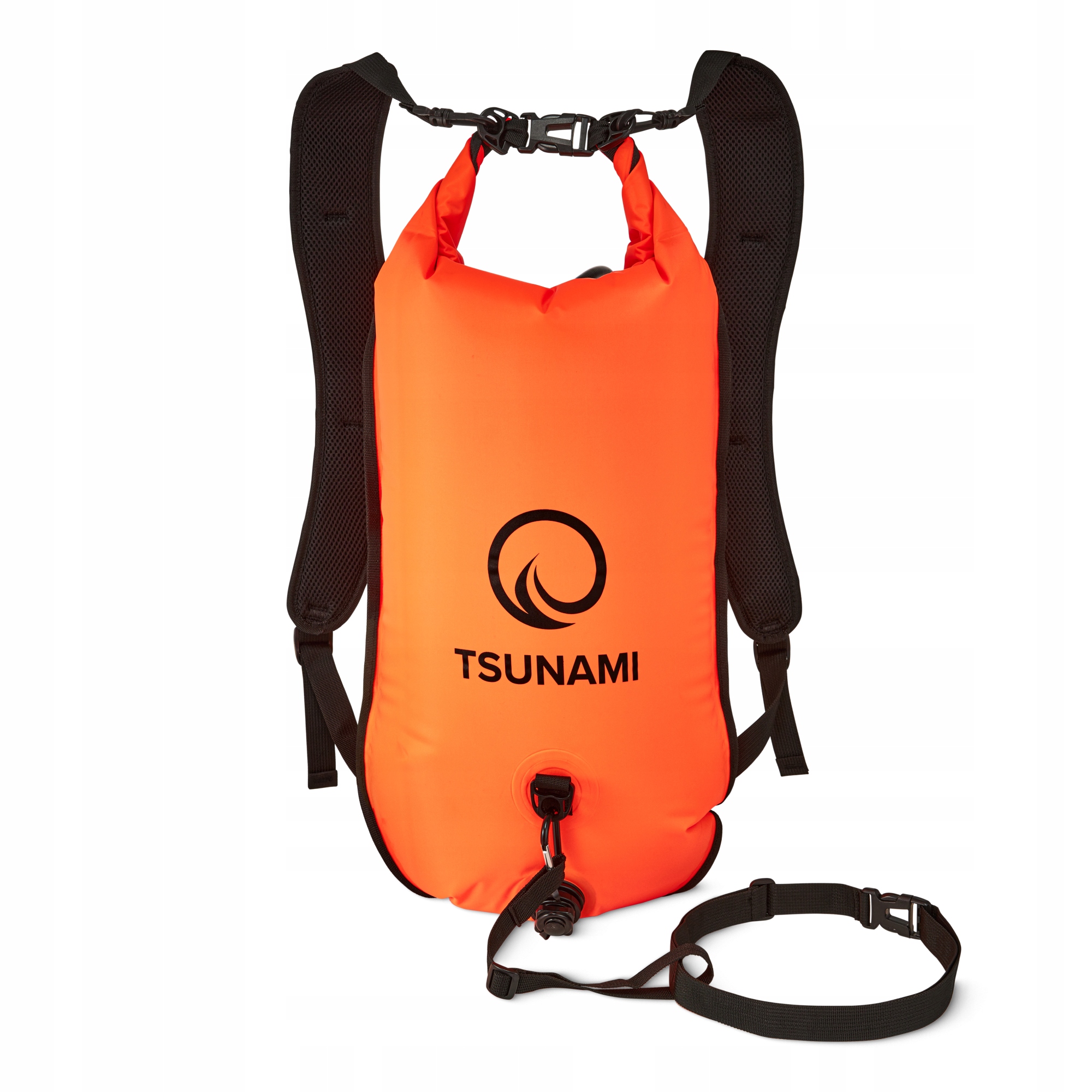 Bojka Asekuracyjna Dmuchana Do Pływania Sucha Kieszeń Szelki 3W1 Tsunami