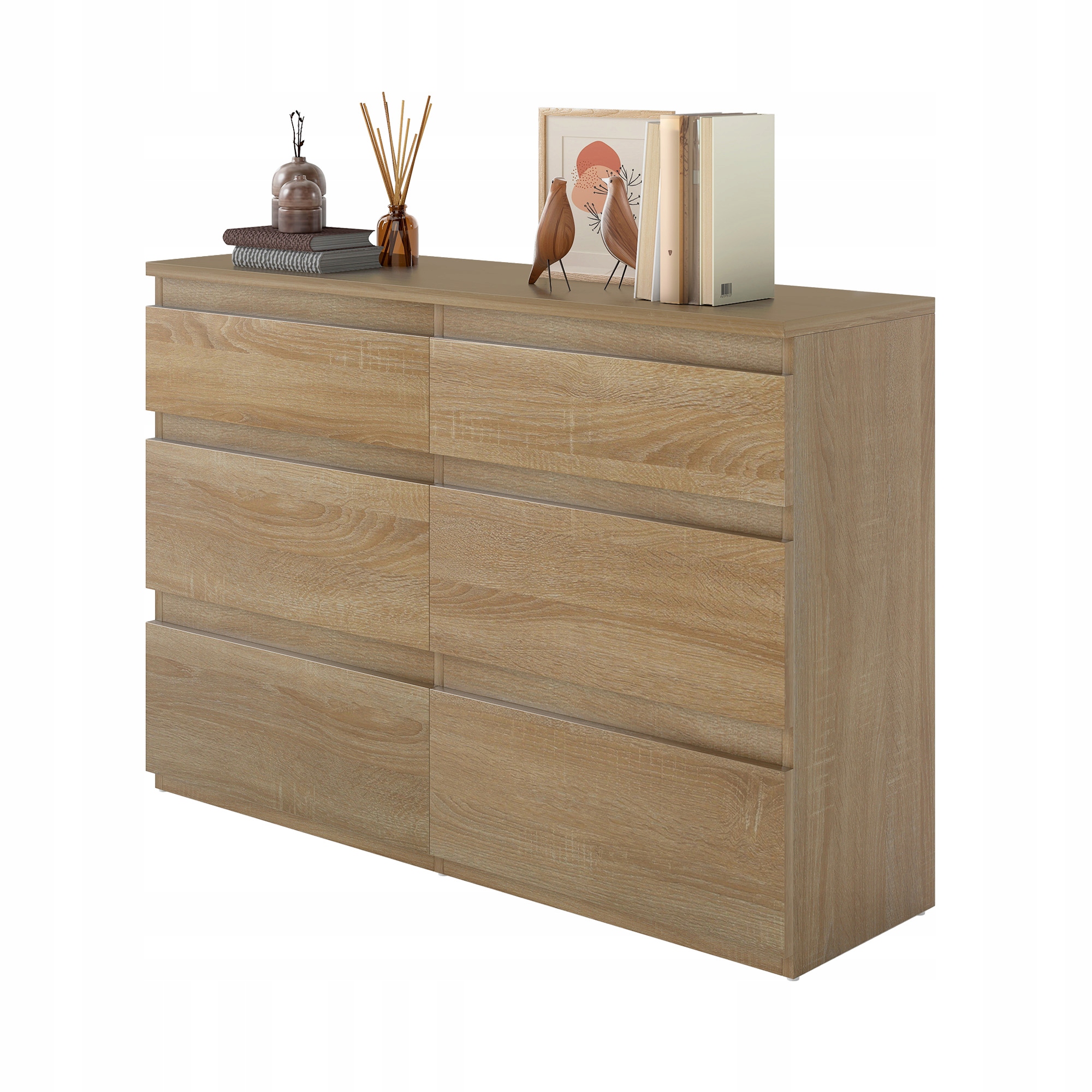 Komoda Balconera 100 x 30 x 70 cm Dub hnedý, odtiene béžovej farby