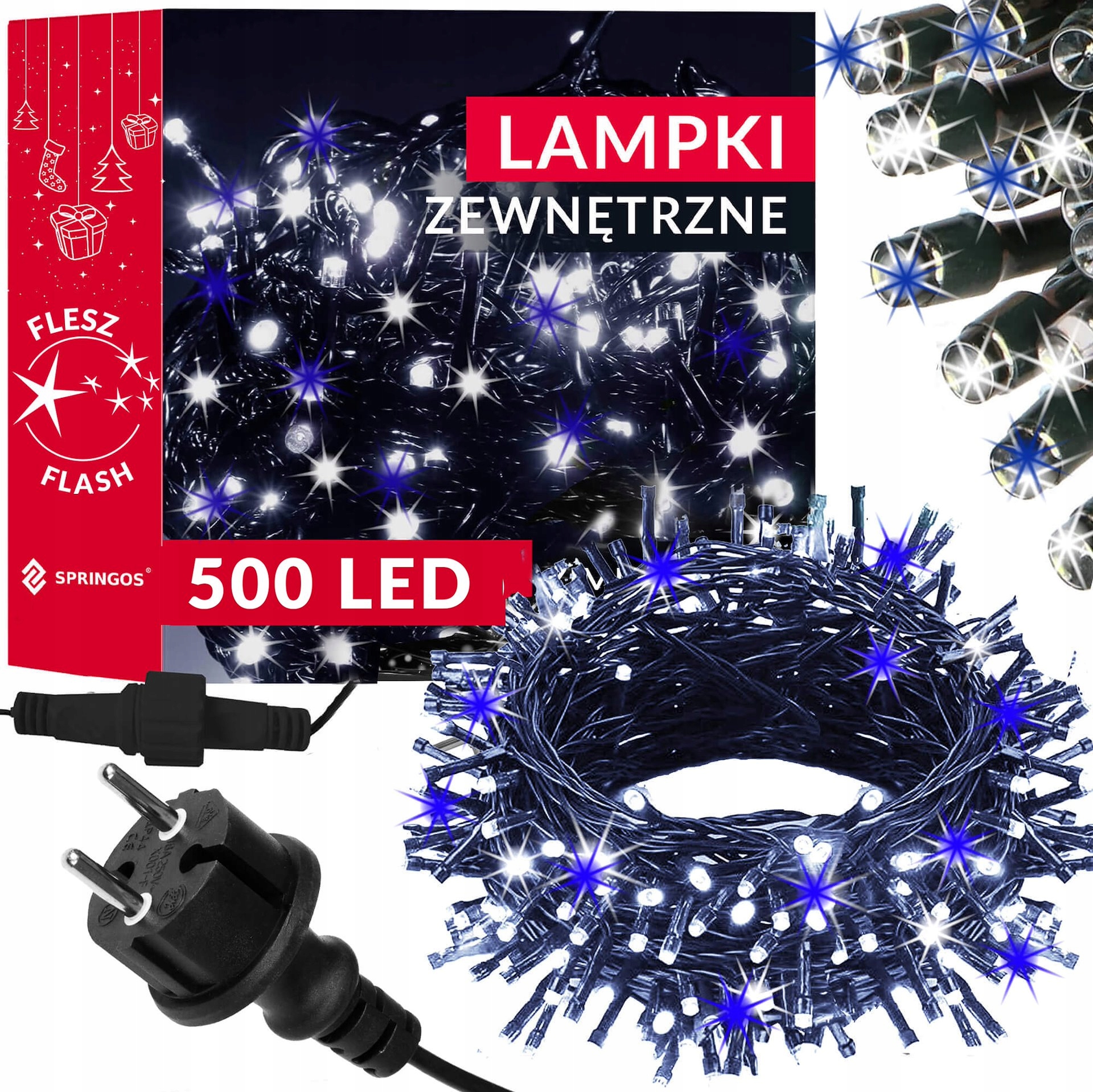 Vianočné Osvetlenie Na Stromček 500 Led Vonkajšie 31,5M Vianočné Svetlo Na Elektrinu