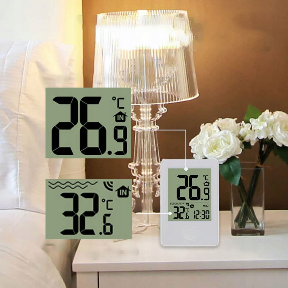 TERMOMETR BASENOWY BEZPRZEWODOWY Z WYŚWIETLACZ LCD TERMOMETR DO BASENU Producent Bedee