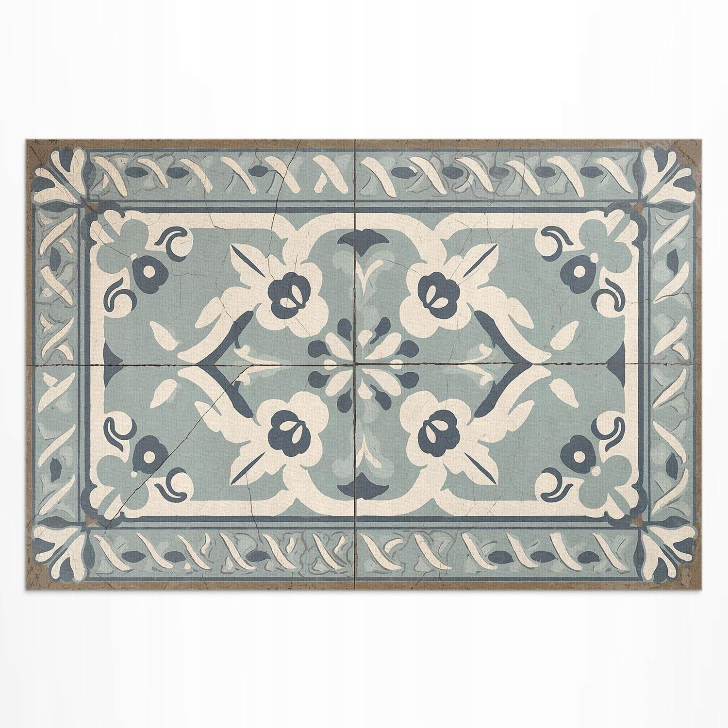 Vinylový koberec Patio Portugalské dlaždice jemný vintage vzor 180 x 120 cm