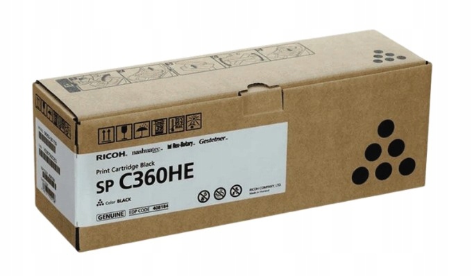 Toner Ricoh Sp C360HE 408184 Originální černý SPC360 SPC361 černý