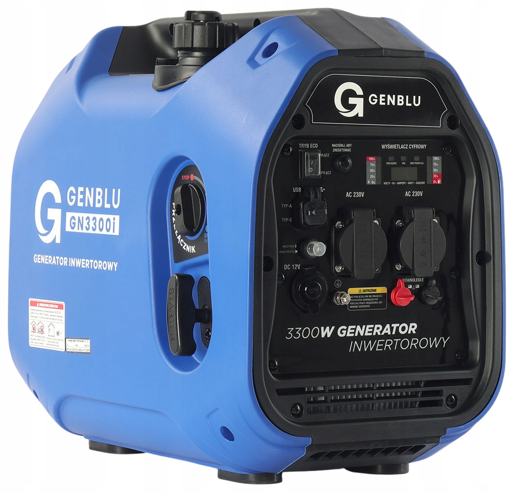 Agregat prądotwórczy inwertorowy generator prądu Genblu GN3300i 3,3kw Cichy
