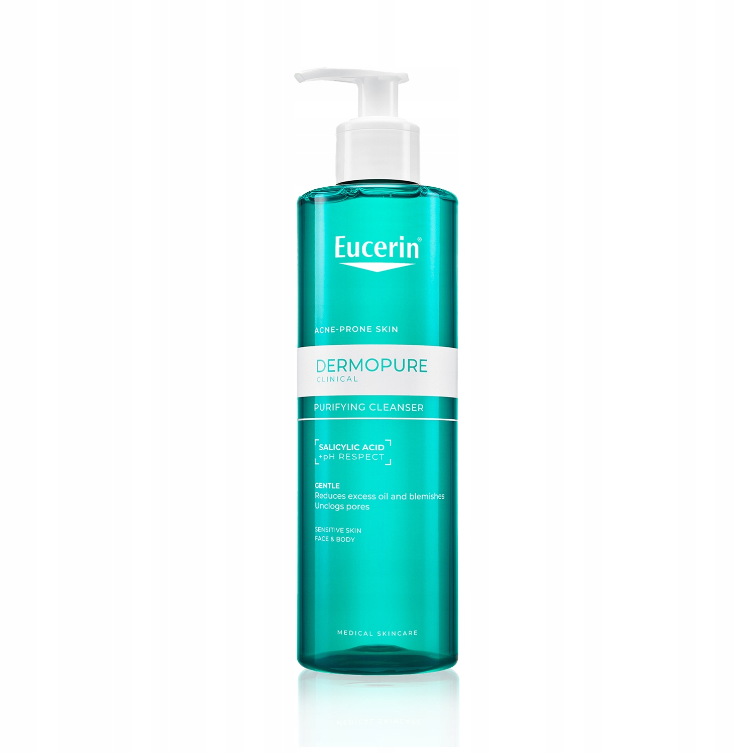 Eucerin Dermopure Żel oczyszczający Bha na wypryski do twarzy, ciała 400ml