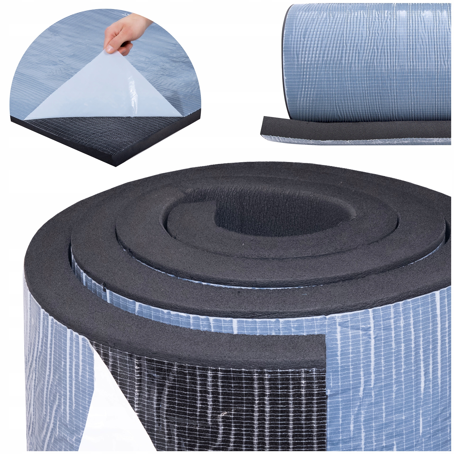 Odhlučňovací podložka z gumové pěny samolepicí 40 mm izolace proti chladu a hluku