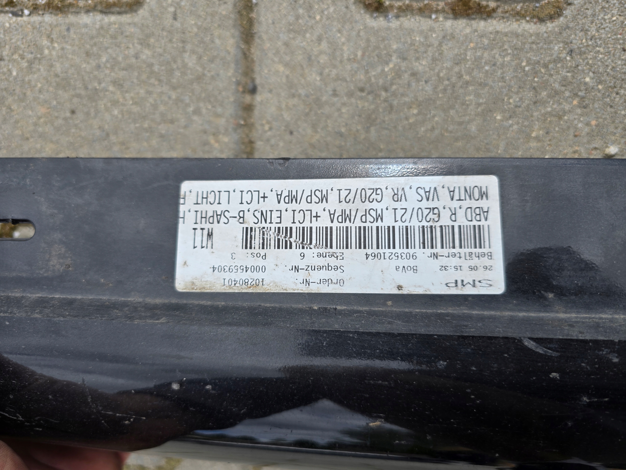 молдинг порога правая BMW 3 G20 G21 м пакет 8069382