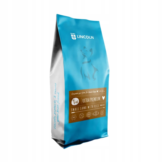 Levně Lincoln Jehněčí maso s rýží 12 kg Krmivo pro malé psy